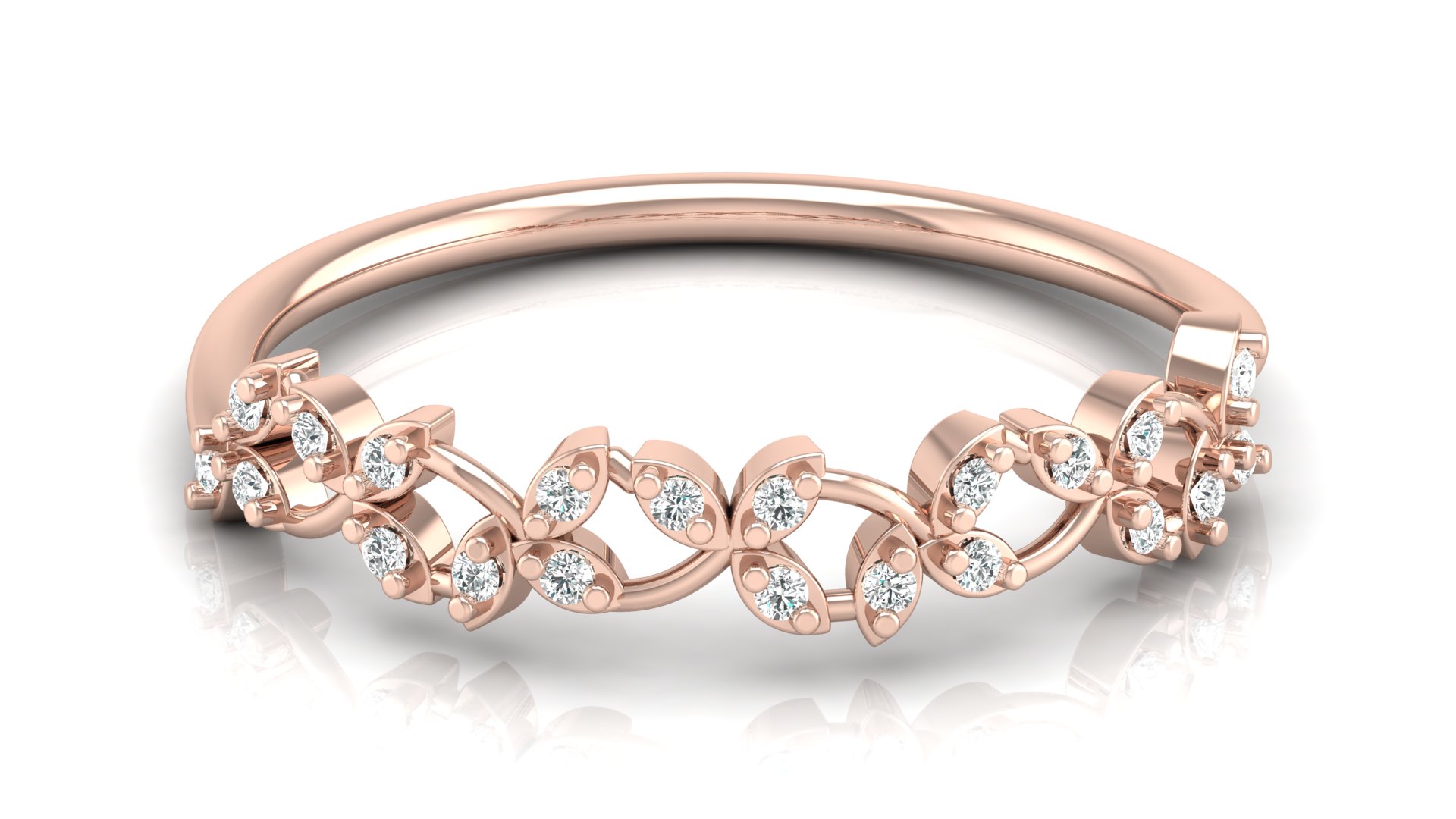 Mable Petal Design Diamond Ring